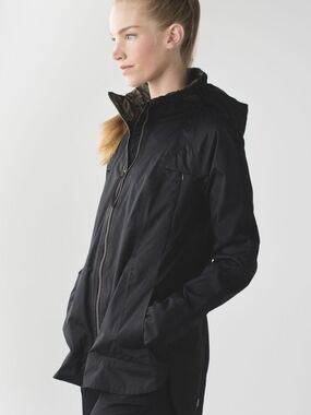 Lululemon Athletica For Drizzle Black/Camo Hooded Jacket